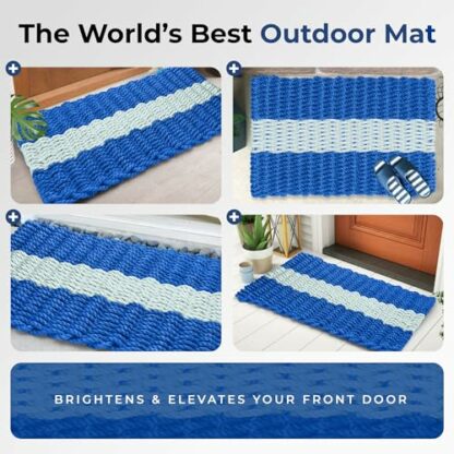 Wicked Good Doormats Outdoor Door Mat, The Original Lobster Rope Doormat, All Weather Mats, Woven Door Mat from Nautical Rope, Front Door Welcome Mats 4 Wicked Good Doormats Outdoor Door Mat, The Original Lobster Rope Doormat, All Weather Mats, Woven Door Mat from Nautical Rope, Front Door Welcome Mats - Image 4