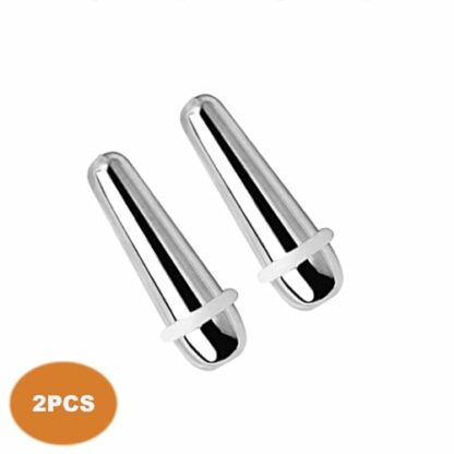 Wiredock 2 Pack Pull Cord Weight Handle Blind Pull Chrome Light Pull with Rubber Ring for Shower/Bathroom/Toilet/Fan Switch|SH124 - Image 3