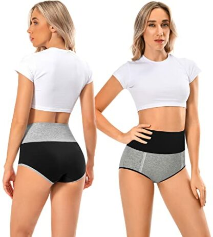 Womens High Waisted Cotton Soft Stretch Underwear Postpartum Panties For Ladies Multipack (Regular & Plus Size) 2 Womens High Waisted Cotton Soft Stretch Underwear Postpartum Panties For Ladies Multipack (Regular & Plus Size) - Image 2
