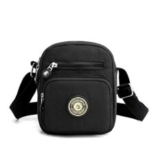 Womens Multi Pocket Casual Nylon Cross Body Bag Messenger Handbag for Ladies Girls Shopping Hiking Daily Use
