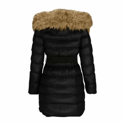 Womens Winter Coats Warm Puffer Jackets Zipper Short Quilted Jackets Ladies Parkas Jacket Slim Fit Down Padded Coat with Mid Belt Faux Fur Trim Overcoat Thickened Windproof Outerwear with Fur Hood 3 Womens Winter Coats Warm Puffer Jackets Zipper Short Quilted Jackets Ladies Parkas Jacket Slim Fit Down Padded Coat with Mid Belt Faux Fur Trim Overcoat Thickened Windproof Outerwear with Fur Hood - Image 3