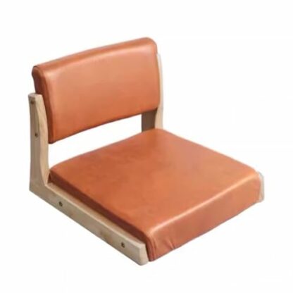 Wooden Floor Chair for Sitting On The Floor, Unique Janpanese Meditation Chair Seat with Cushion for Living Room Balcony Legless Chair Accent Furniture - Image 2
