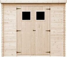 Wooden Garden Shed, 19 mm planks - Sheds and Outdoor Storage - Wooden Shed - Small Shed 4'6 x 7'8 x H6'5 ft / 2.63 m2, Bike storage, Waterproof roof, Windows - TIMBELA M310