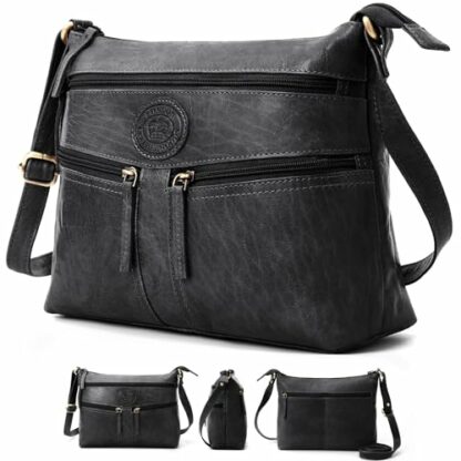 Woodland Leathers 100% Genuine Leather Women's Hobos & Shoulder Bags Designer Retro Vintage Style Slouch Bag And Multi Pocket Handbags For Women Cross-body Bags - Image 3