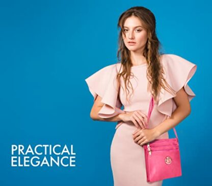 Woodland Leathers Crossbody Bags For Women, Multi Zipper Spacious Cross Body Bag Women With Adjustable Crossbody Strap, Golden decorated Women's Hobos & Shoulder Bags - Image 3