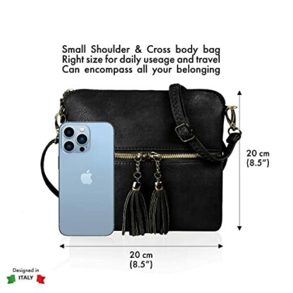 Woodland Leathers Crossbody Bags for Women, Designer Faux Leather Small Shoulder Bag for Women With Adjustable Strap, Ladies Multiple Compartments Messenger Bag - Image 3