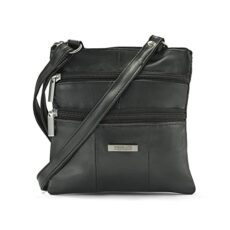 Woodland Leathers Lorenz Ladies Small Genuine Soft Leather Cross Body Shoulder Bag for Women