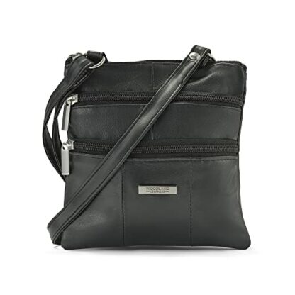 Woodland Leathers Lorenz Ladies Small Genuine Soft Leather Cross Body Shoulder Bag for Women - Image 2