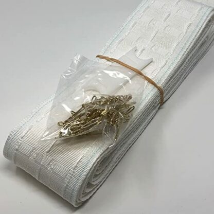 Woven pocket Pencil Pleat Curtain Heading Tape for heavy curtains + hooks + cord tidies - Image 4