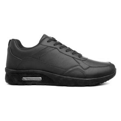 XL Stinear Mens Black Lace Up Trainer - Image 3