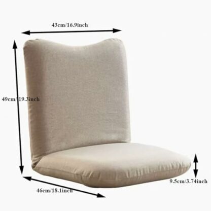 Floor Chair Lazy Sofa Floor Chair, Folding Meditation Chair, Portable Padded Floor Chair with Back Support for Gaming Resting Reading, Legless Floor Seat for Adults Kids Meditation Chair - Image 4