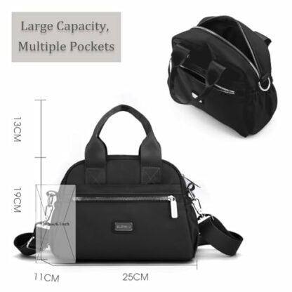 XUDREZ Nylon Cross Body Bags for Women,Waterproof Multi-Pocket Multi Pocket Casual Handbag Shoulder Bags - Image 4