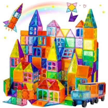 Xekel 120PCS Magnetic Building Blocks, Magnetic Tiles 3D Kids Toys Sets, Building Construction Educational STEM Toys for 3+ Year Old Boys and Girls Christmas Birthday Gifts 2 Xekel 120PCS Magnetic Building Blocks, Magnetic Tiles 3D Kids Toys Sets, Building Construction Educational STEM Toys for 3+ Year Old Boys and Girls Christmas Birthday Gifts - Image 2