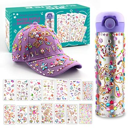 Xourspaty Gifts for Girls DIY Water Bottle and Baseball Cap - Image 2