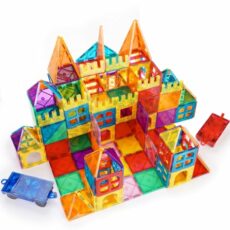 YIKUMO Kids Magnetic Tiles Toys, 100Pcs 3D Magnetic Building Blocks Tiles Set, Building Construction Educational STEM Toys for 3+ Year Old Boys and Girls