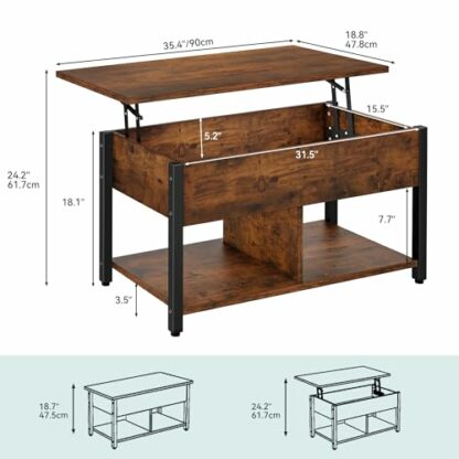 YITAHOME Lift Top Coffee Table 3 YITAHOME Lift Top Coffee Table - Image 3