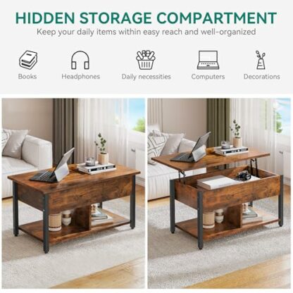 YITAHOME Lift Top Coffee Table 4 YITAHOME Lift Top Coffee Table - Image 4