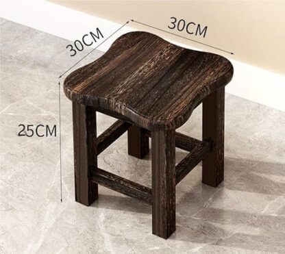 YJDZ Compact Solid Wood Stool - Versatile Square Bench For Living Room & Coffee Table - Image 4