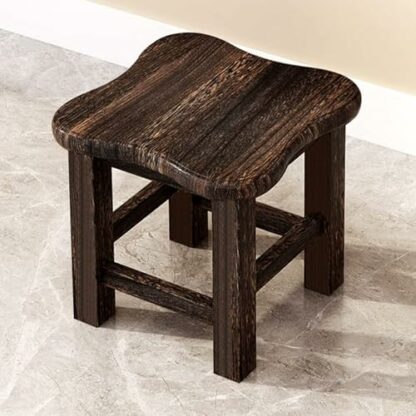YJDZ Compact Solid Wood Stool - Versatile Square Bench For Living Room & Coffee Table - Image 2