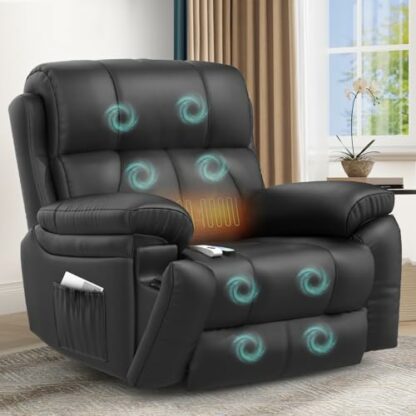YONISEE Lift Chair Recliners for Elderly, Recliner Chair with Massage & Heat, Extended Footrest, Oversized Recliners Armchair Lounge Sofa with Type C+USB Ports, Hidden Drink Holders, Dual Side Pockets - Image 2
