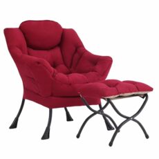 YOTATING Modern Lazy Chair with Ottoman, Accent Contemporary Lounge Chair Leisure Upholstered Sofa Chair