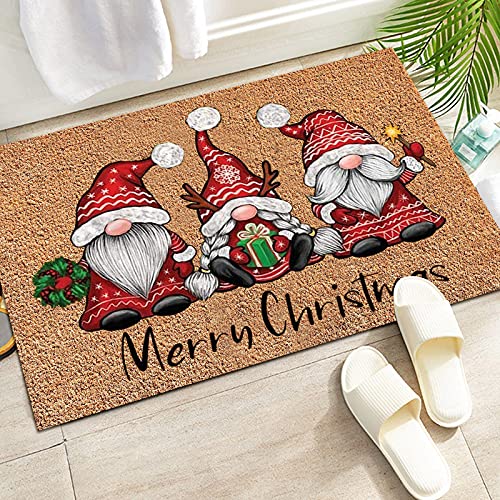 YQYH Christmas Doormats Home Front Door Decorations Welcome Blankets Halloween Festival Decor Door Mat Anti-Slip Back Indoor Outdoor Decor Carpet Entrance Rugs (A-2) - Image 3