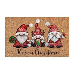 YQYH Christmas Doormats Home Front Door Decorations Welcome Blankets Halloween Festival Decor Door Mat Anti-Slip Back Indoor Outdoor Decor Carpet Entrance Rugs (A-2)