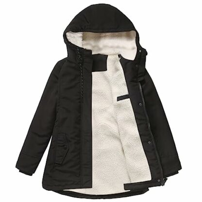 YYNUDA Womens Winter Coats Waterproof Fleece Lined Parka Coat Winter Outdoor Hooded Jacket 4 YYNUDA Womens Winter Coats Waterproof Fleece Lined Parka Coat Winter Outdoor Hooded Jacket - Image 4