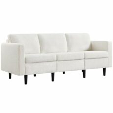 Yaheetech 3 Seater Sofa, Modern Fabric Sofa Couch, Upholstered Sofa Settee, Sectional Sofa for Living Room, Guest Room, Bedroom