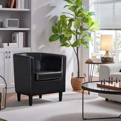 Yaheetech Accent Chair, Modern and Comfortable Armchairs, Upholstered Club Chair for Living Room Bedroom Waiting Room - Image 3