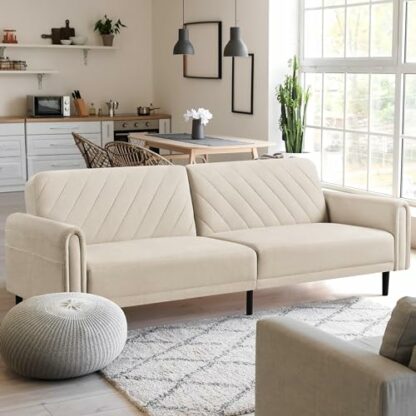 Yaheetech Click-clack 3-Seater Sofa Reclining Daybed Modern Fabric Futon Convertible Couch with Large Side Pockets for Living Room/Bedroom/Apartment 3 Yaheetech Click-clack 3-Seater Sofa Reclining Daybed Modern Fabric Futon Convertible Couch with Large Side Pockets for Living Room/Bedroom/Apartment - Image 3