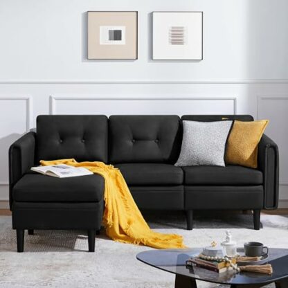 Yaheetech Fabric Sectional Sofa with Ottoman L-shaped Sofa Couch Reversible 3-Seater Chaise Lounge Living Room Home - Image 3