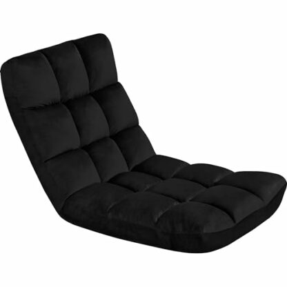 Yaheetech Floor Folding chair, Gaming Sofa Chair with 14 Adjustable Positions,Portable Padded Lounge Chair with Backrest, Lazy Sleeper Recliner Chair 2 Yaheetech Floor Folding chair, Gaming Sofa Chair with 14 Adjustable Positions,Portable Padded Lounge Chair with Backrest, Lazy Sleeper Recliner Chair - Image 2