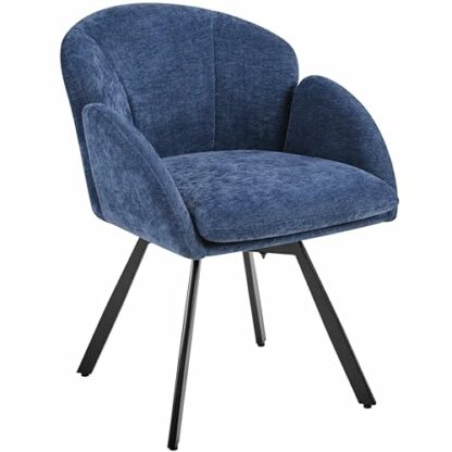 Yaheetech Swivel Tub Chair, Flower Shape Chenille Armchair, Cute Vanity Chair Accent Chair with Removable Seat Cushion for Living Room/Bedroom/Makeup 2 Yaheetech Swivel Tub Chair, Flower Shape Chenille Armchair, Cute Vanity Chair Accent Chair with Removable Seat Cushion for Living Room/Bedroom/Makeup - Image 2