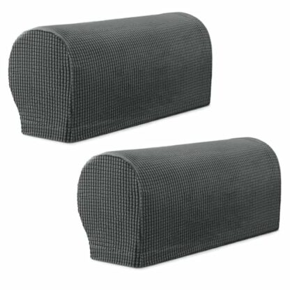YancLife Armrest Chair Covers, Set of 2 Stretch Armchair Covers for Arms，Spandex Polyester Sofa Arm Caps Non Slip Armrest Covers Chairs Armchairs Couches Recliner for Furniture Protector - Image 2