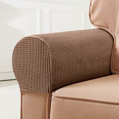 YancLife Armrest Chair Covers, Set of 4 Stretch Armchair Covers for Arms,Spandex Polyester Sofa Arm Caps Non Slip Armrest Covers for Chairs Furniture Protector Armchairs Sofa Couches Recliner 4 YancLife Armrest Chair Covers, Set of 4 Stretch Armchair Covers for Arms,Spandex Polyester Sofa Arm Caps Non Slip Armrest Covers for Chairs Furniture Protector Armchairs Sofa Couches Recliner - Image 4