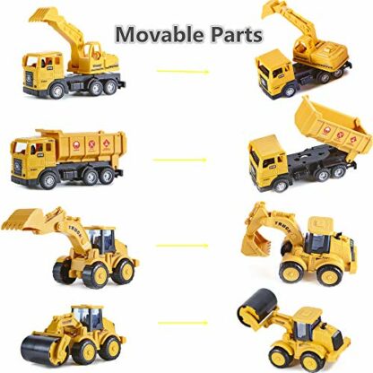 Yetech 7-1n-1 Construction Vehicles Toys Set with Play Mat - 7 Sturdy Engineering Trucks Toys, 27.6 * 31.5inches Play Mat, Christmas Birthday Gift for Toddlers Boys 3 4 5 6 7 Years Old - Image 4