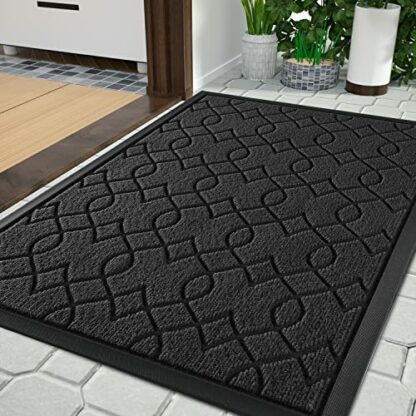 Yimobra Outdoor Door Mat, Heavy Duty Water Absorbent Mud Resistant Easy Clean Entry Outdoor Mats,Non Slip Backing, Exterior Mats for Outside Patio Porch Farmhouse 2 Yimobra Outdoor Door Mat, Heavy Duty Water Absorbent Mud Resistant Easy Clean Entry Outdoor Mats,Non Slip Backing, Exterior Mats for Outside Patio Porch Farmhouse - Image 2
