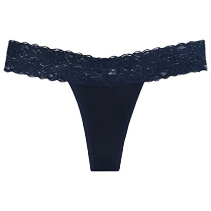 Yrendenge 8 Pack Cotton Lace Thongs for Women Panties Low Waist G-Strings Underwear Knickers Hollow Out Tangas Ladies T-Back Briefs Womens Thongs Multicolor - Image 3