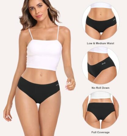 coskefy Underwear Women, 6 Pack Cotton Knickers Soft Breathable Briefs Comfy Hipster Panties Ladies Underpants - Image 3