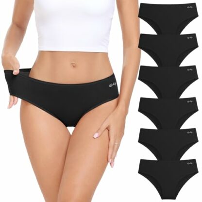 coskefy Underwear Women, 6 Pack Cotton Knickers Soft Breathable Briefs Comfy Hipster Panties Ladies Underpants - Image 2
