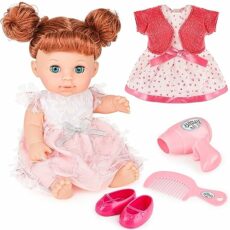 deAO Baby Doll Toys Girl Doll Dress-Up Doll Toy Set baby dolls for girls, Baby Doll Clothes & Dolls Accessories for 3 4 5 6 Year Old Girls Boys for Birthdays and Christmas