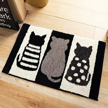 eBoutik Door Mat Non Slip Indoor Doormat Machine Washable Barrier Mat Dirt Trapper (Cats, 50cm * 80cm) 3 eBoutik Door Mat Non Slip Indoor Doormat Machine Washable Barrier Mat Dirt Trapper (Cats, 50cm * 80cm) - Image 3