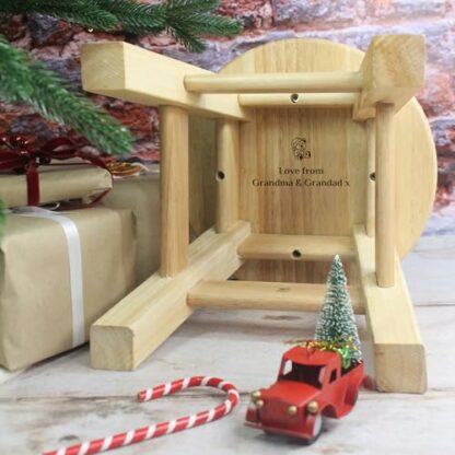 eBuyGB Personalised Happy First Christmas Stool with Name, Child’s Wooden Baby Chair, 1st for Daughter, Son, Godson, Goddaughter, Godson 3 eBuyGB Personalised Happy First Christmas Stool with Name, Child’s Wooden Baby Chair, 1st for Daughter, Son, Godson, Goddaughter, Godson - Image 3