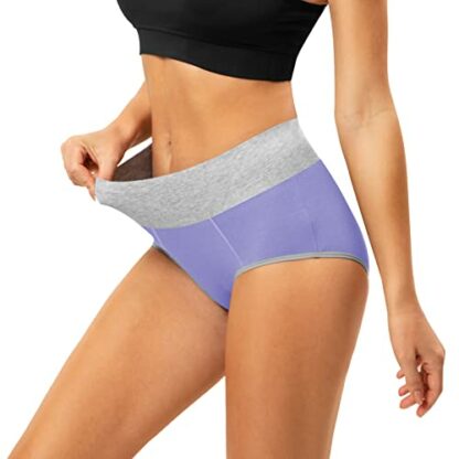 habibee Women's Underwear Cotton Panties for Women High Waisted Stretch Soft 5 Pack - Image 4