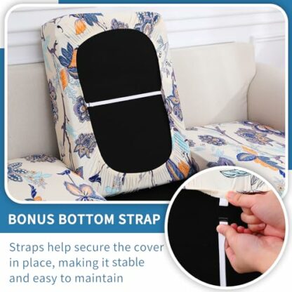 hyha Printed Couch Cushion Covers, Floral Sofa Cushion Covers, Magic Sofa Covers Washable, Stretch Couch Covers for Cushion Couch, Pattern Sofa Slipcovers - Image 4