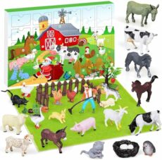 iZoeL Farm Advent Calendar 2024 Boys Girls Animals Advent Calendar Kids 3 4 5 6 7 8 9 10 Years - Farm Animals Toy Advent Calendar 24 Christmas Countdown Calendar for Son Grandson Xmas Surprise Gift