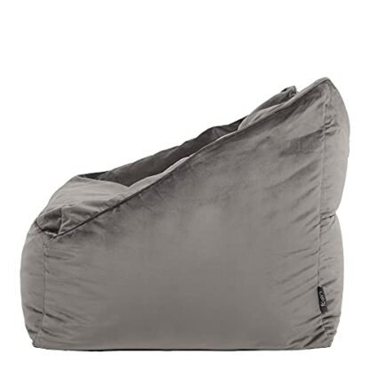 icon Natalia Velvet Lounge Chair Bean Bag, Giant Bean Bag Velvet Chair, Large Bean Bags for Adult with Filling Included, Accent Chair Living Room Furniture - Image 4