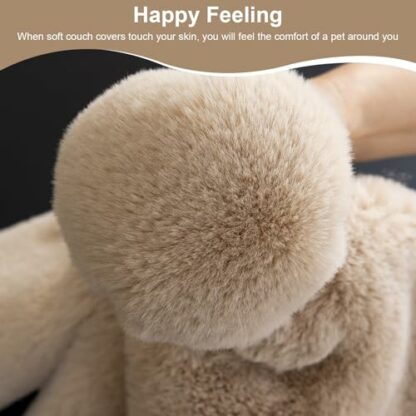 jianyana Sofa Covers Plush Sofa Slipcovers Soft Anti-slip Durable Couch Cover Universal 2 3 4 Seater Warm Breathable Machine Washable Furniture Protector for Leather Sofa Bench Sofa 3 jianyana Sofa Covers Plush Sofa Slipcovers Soft Anti-slip Durable Couch Cover Universal 2 3 4 Seater Warm Breathable Machine Washable Furniture Protector for Leather Sofa Bench Sofa - Image 3