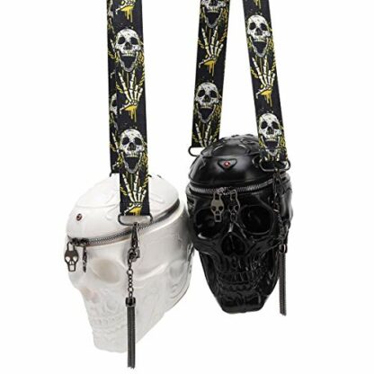 kiisy Skull Purses Handbags For Women Shoulder Bag,Skull Crossbody Purse Gothic Bag Purses Holiday Party Gift - Image 4